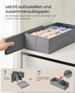 Lade-organizers – Set van 6 – Opvouwbaar – Zonder Vakjes – 50 x 22 – Duifgrijs