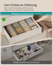 Lade-organizers – Set van 6 – Opvouwbaar – Met Vakjes – 40 x 17 – Duifgrijs