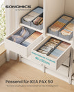 Lade-organizer - Opvouwbaar - Set van Meerdere Boxen - Duifgrijs - 19 x 50 x 10 cm