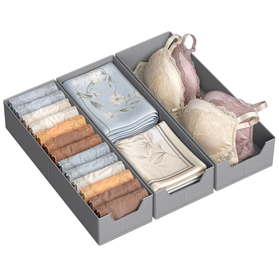 Lade-organizer - Opvouwbaar - Set van Meerdere Boxen - Duifgrijs - 19 x 50 x 10 cm