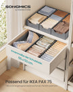 Lade-organizer - Opvouwbaar - Set van Meerdere Boxen - Duifgrijs - 19 x 50 x 10 cm
