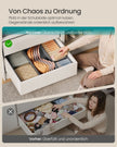 Lade-organizer - Opvouwbaar - Set van Meerdere Boxen - Duifgrijs - 19 x 50 x 10 cm