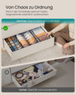 Lade-organizer - Opvouwbaar - Set van Meerdere Boxen - Duifgrijs - 19 x 40 x 10 cm