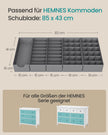 Lade-organizer - Opvouwbaar - Set van Meerdere Boxen - Duifgrijs - 19 x 41 x 10 cm
