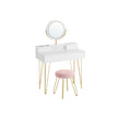 Schminktisch mit Stuhl und Beleuchtung 40 x 80 x 134,8 cm