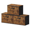 Opbergbox - Opvouwbaar met Handgrepen - Set van 3 - Bruin - 50 x 30 x 30 cm