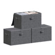 Opbergbox - Opvouwbaar met Handgrepen - Set van 3 - Grijs - 50 x 30 x 30 cm