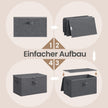 Opbergbox - Opvouwbaar met Handgrepen - Set van 3 - Grijs - 50 x 30 x 30 cm
