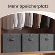 Opbergdozen - Set van 6 - Met Deksel - Linnenlook - Grijs