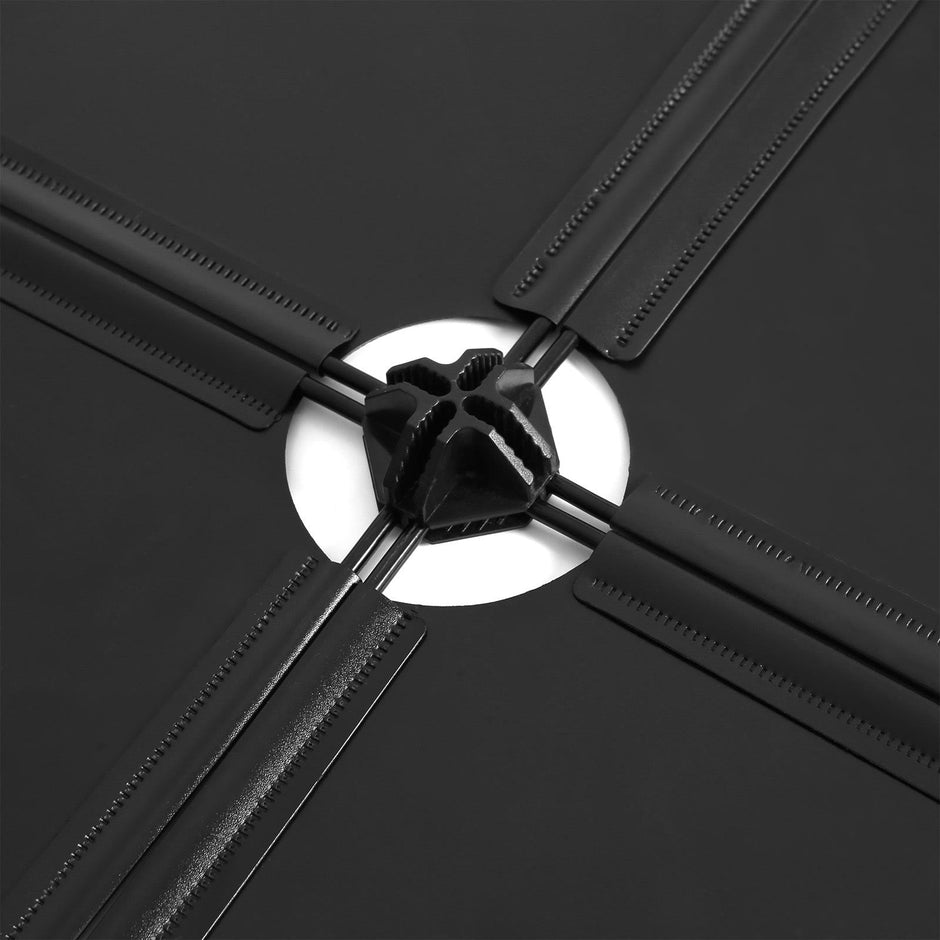 Schuhregal - Würfelschranksystem - 15 Fächer - Plastik - Schwarz