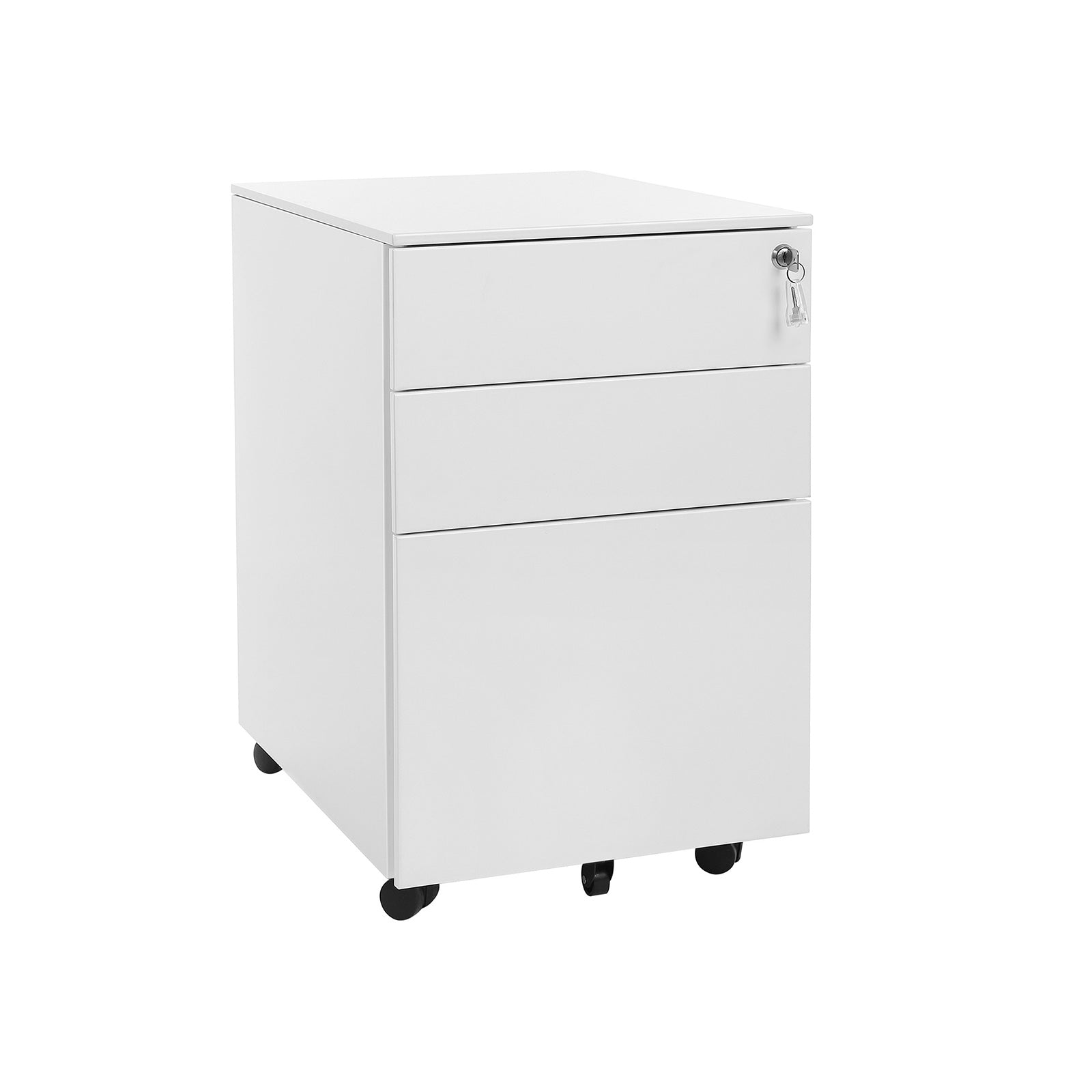 Ladeblok - Mobile Truhe von Schubladen mit Schloss - 3 Schubladen - Büroschrank - Schwarz