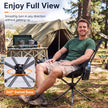Roterbar – campingstol, hopfällbar som klarar upp till kg, med dryckeshållare och sidoficka – 150