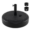 Rund – parasollfot i HDPE med handtag, för skaft 39‑49 mm