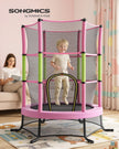 Kindertrampoline - 174 cm - Met Veiligheidsnet - Randbescherming - Roze