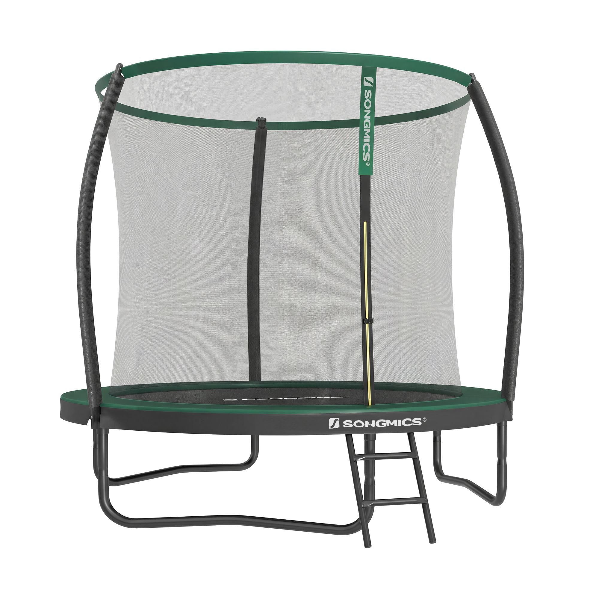 Tuintrampoline - 244 cm - Met Veiligheidsnet - Ladder - Zwart-Donkergroen