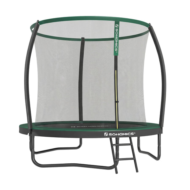 Tuintrampoline - 244 cm - Met Veiligheidsnet - Ladder - Zwart-Donkergroen