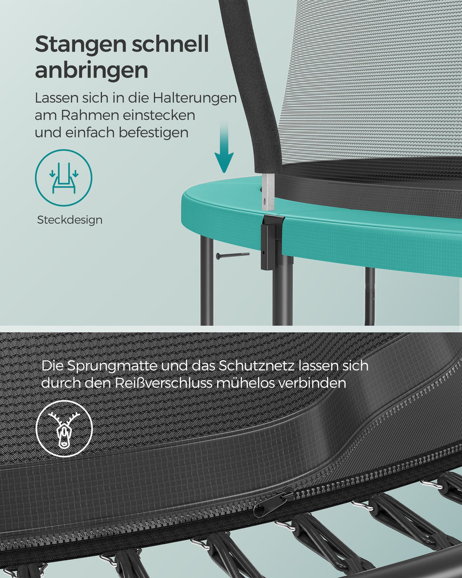 Trampolin -Sicherheitsnetz - mit Reißverschluss - Ø 305 cm