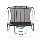 Trampolin - Ø 366 cm - mit innerem Netzwerk, Leiter und Sicherheitsnetz - Grün