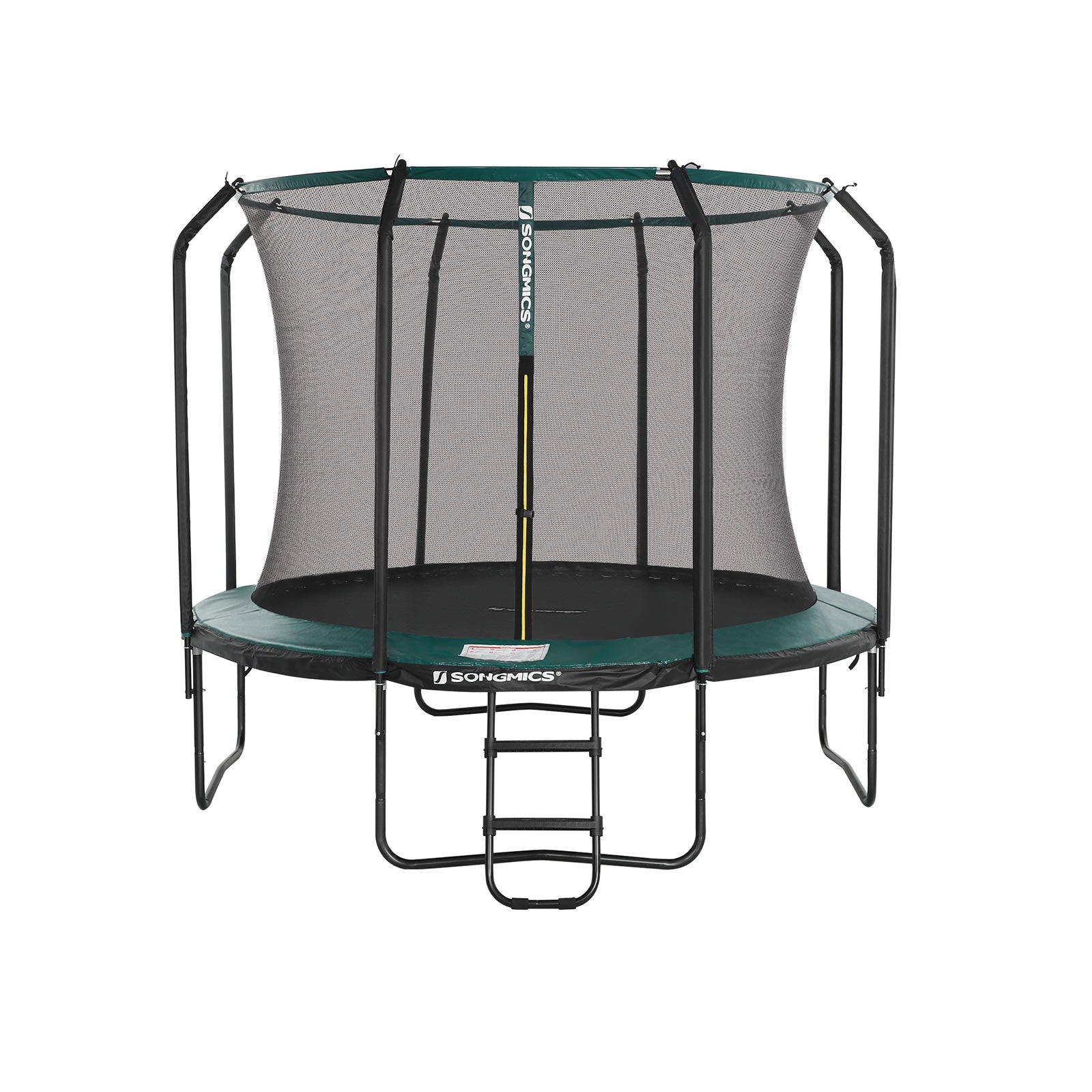 Trampolin - Ø 366 cm - mit innerem Netzwerk, Leiter und Sicherheitsnetz - Grün