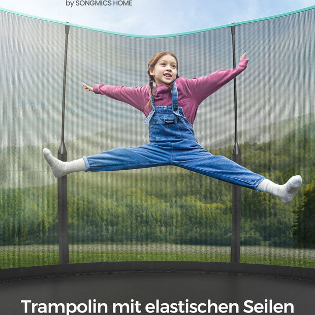 Trampolin - Ø 366 cm - mit Reißverschluss - Meerblau