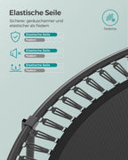 Trampolin - Ø 366 cm - mit Reißverschluss - Meerblau
