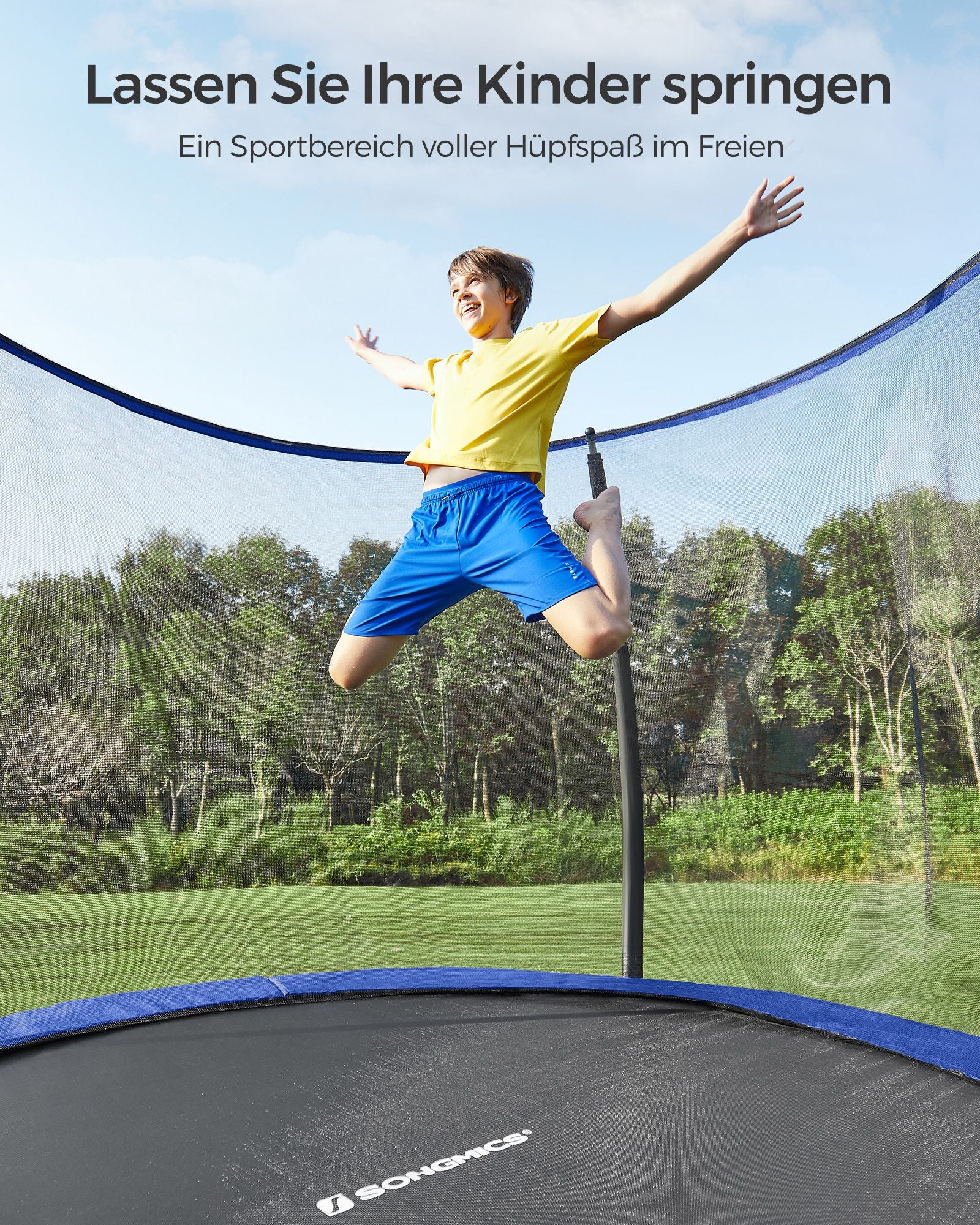 Gartentrampolin - mit Sicherheitsnetz - Ø 366 cm