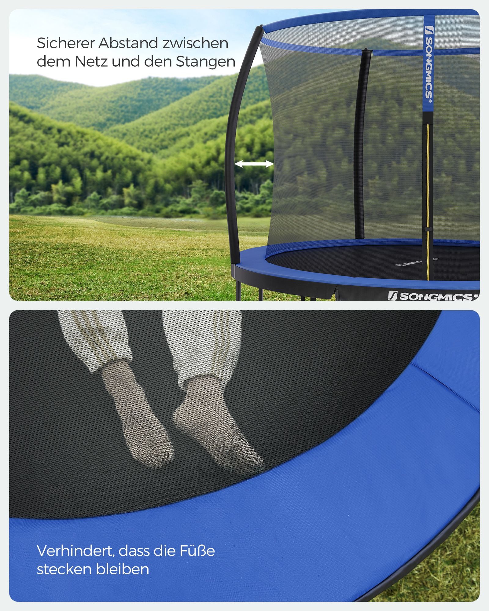 Gartentrampolin - mit Sicherheitsnetz - Ø 366 cm