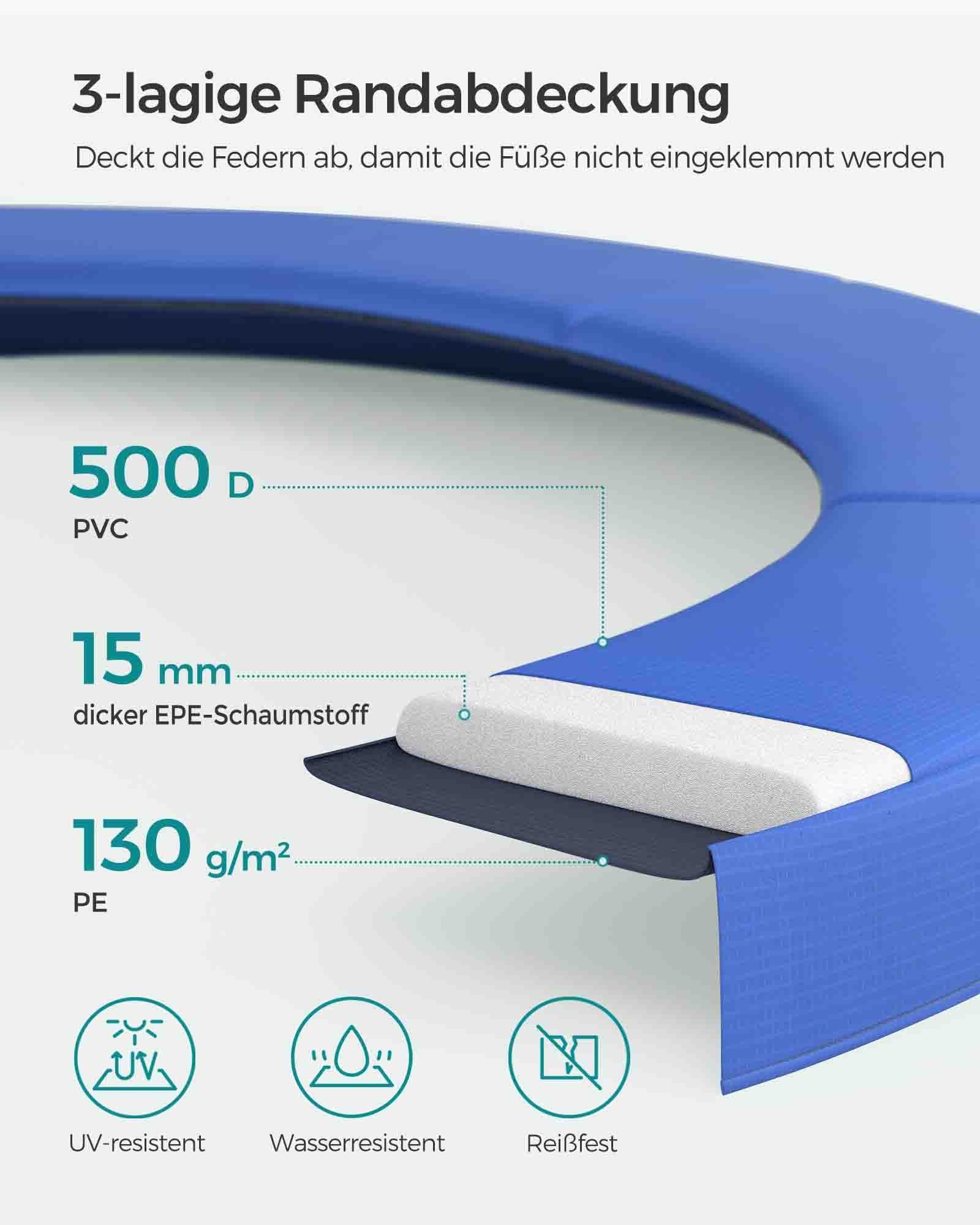 Gartentrampolin - mit Sicherheitsnetz - Ø 366 cm