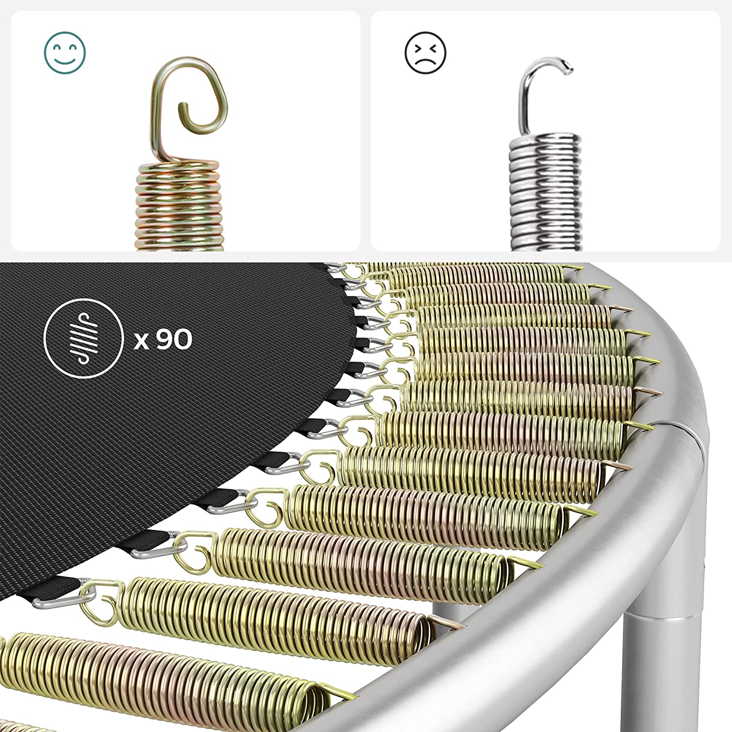 Trampolin - Runde - Ø 427 cm - mit Leiter und Sicherheitsnetz
