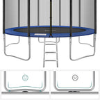 Trampolin - Runde - Ø 427 cm - mit Leiter und Sicherheitsnetz