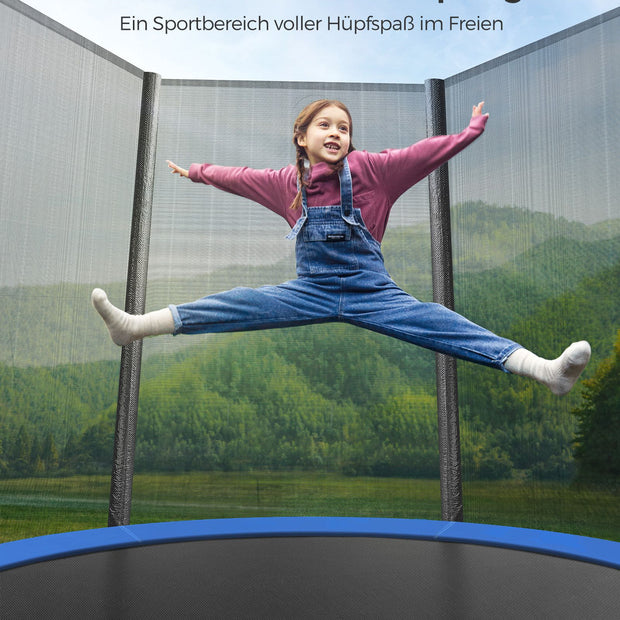 Trampolin - Ø 244 cm - Schwarz/Blau