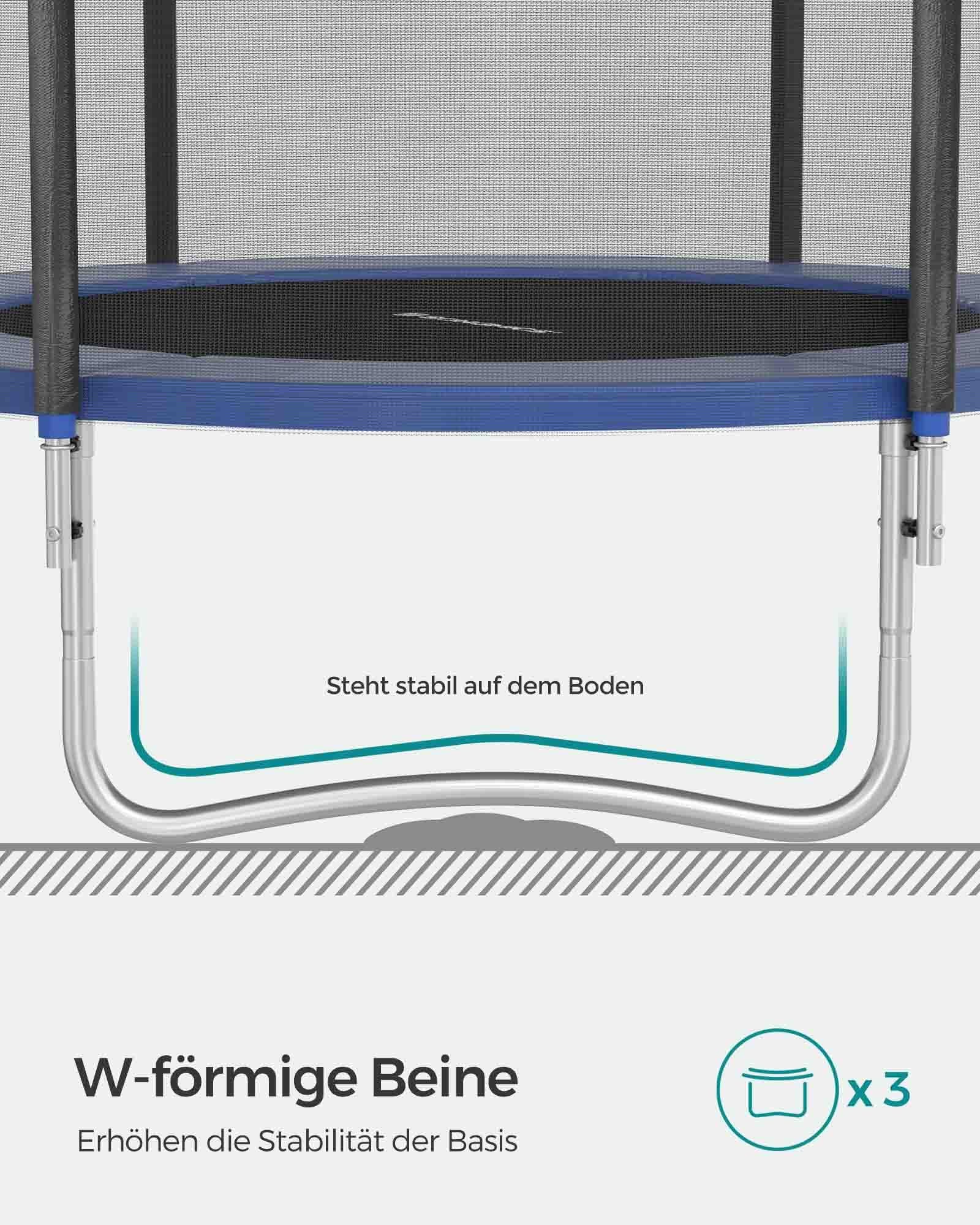 Trampolin - Ø 244 cm - Schwarz/Blau