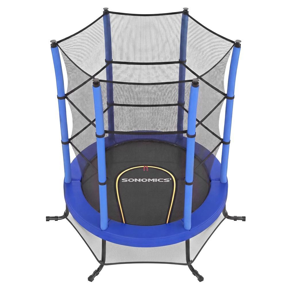 Kindertrampoline - 174 cm - Veiligheidsnet - Randbescherming - Blauw