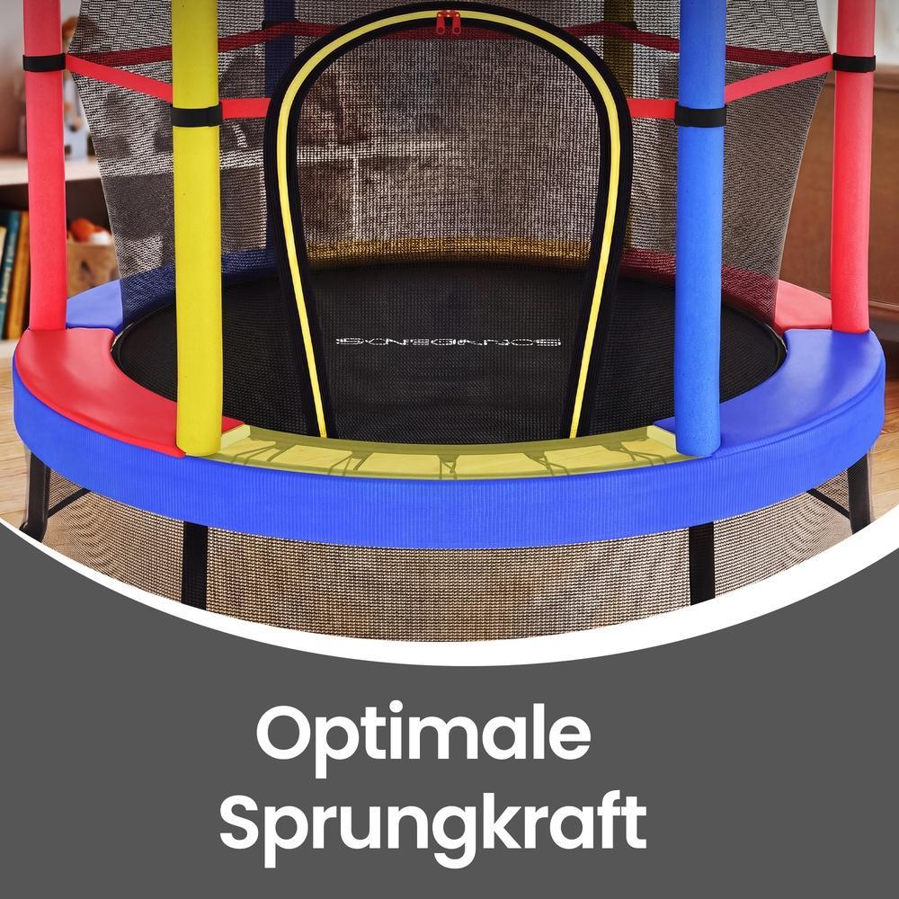Kindertrampoline - 174 cm - Veiligheidsnet - Randbescherming - Meerkleurig