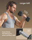Hexagon Dumbbell – 15 kg – Gietijzer – Antislip Handvat – Zwart