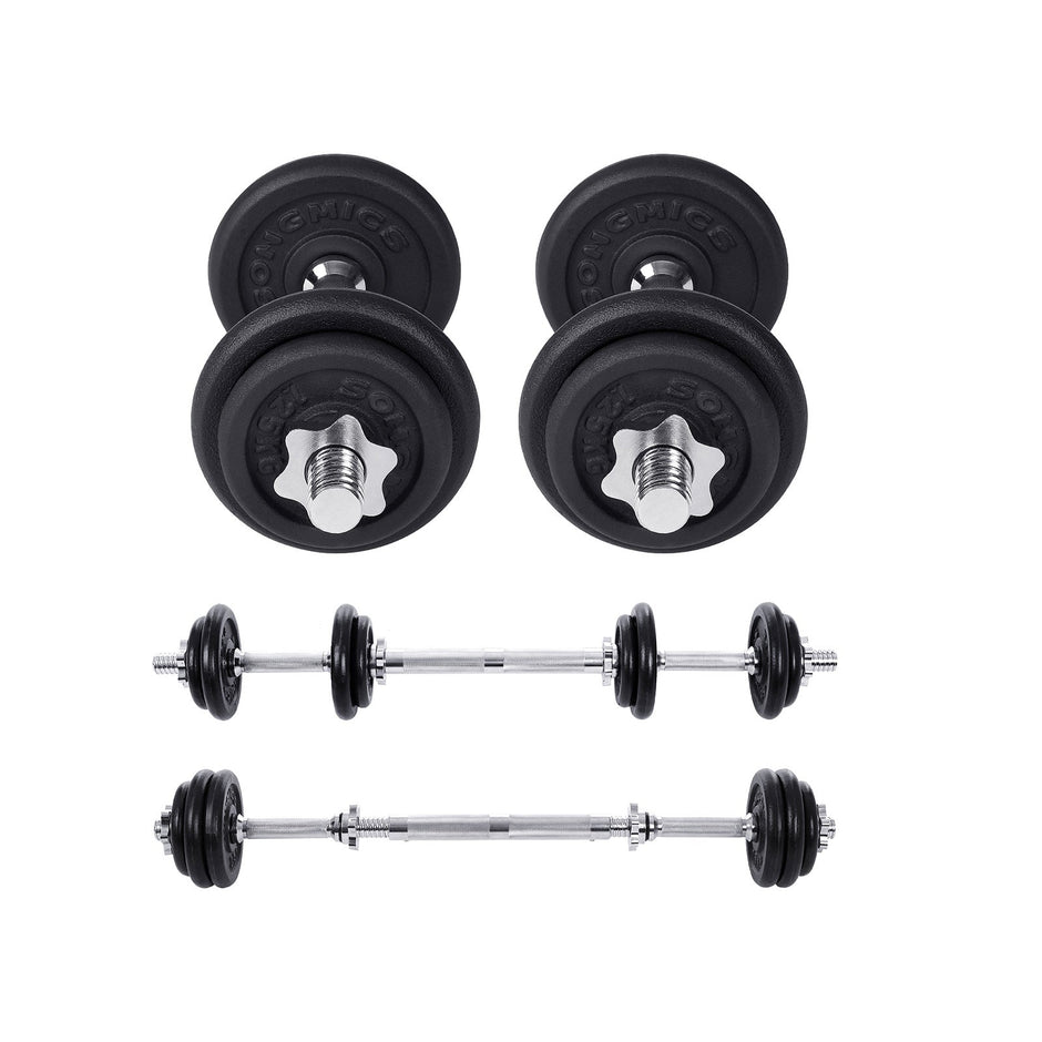 Halkerset - Verstellbares Hantel- und Langhantel -Set - Fitness -Halfter -Set - mit Halfter Rang