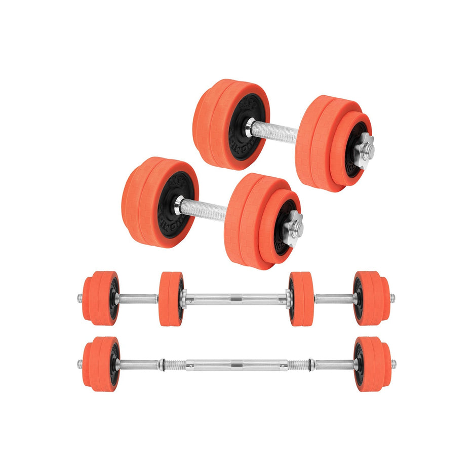 Halter - einstellbare Hantel -Set - 25 kg - Orange