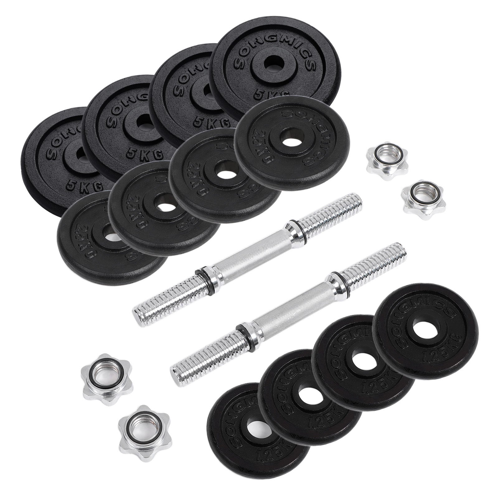 Halter - Gusseisen -Hanteln - Set von 2 - insgesamt 40 kg