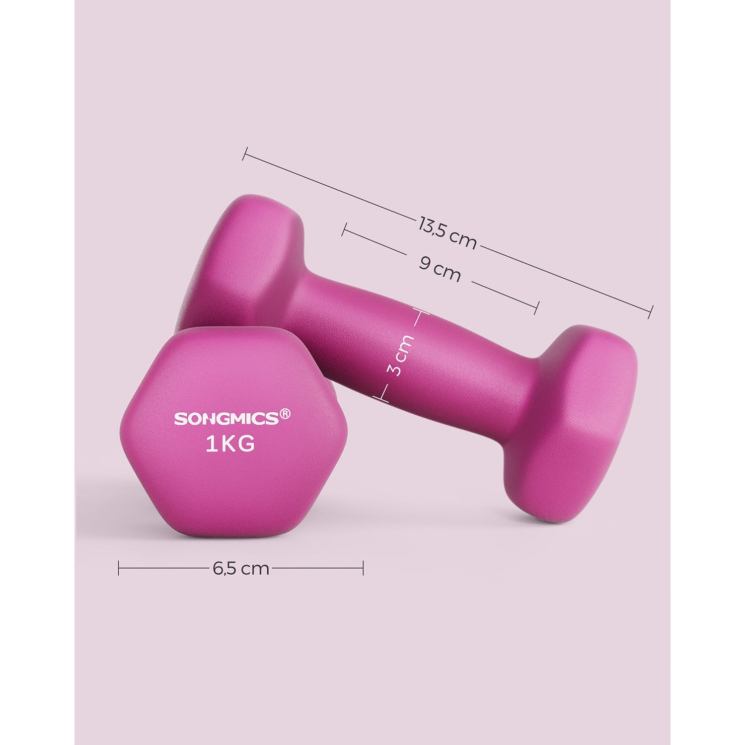 Halter - 2 Gewichte von 1 kg - Halfterset - Pink