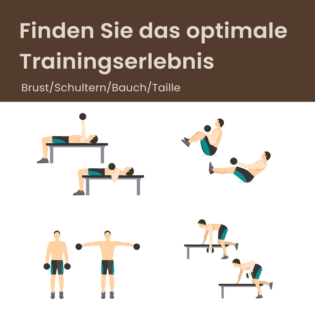 2-in-1-Halfter-Dumbbells mit Stahlverbindungsrohr, 2 x 15 kg, Tintenschwarz