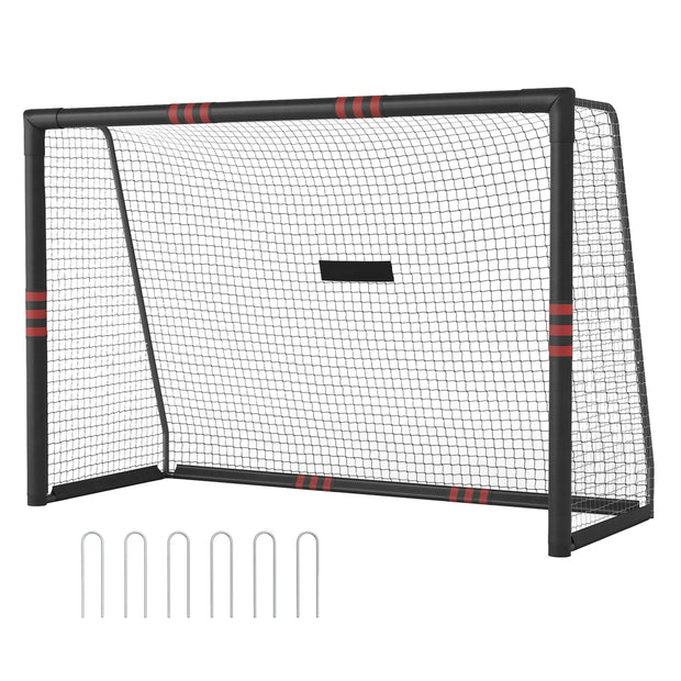 Voetbaldoel - Met PE-net en Schuimbescherming - Zwart - 120 x 300 x 200 cm