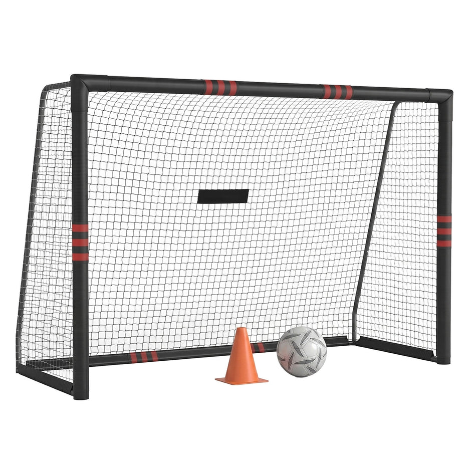 Voetbaldoel - Met PE-net en Schuimbescherming - Zwart - 120 x 300 x 200 cm