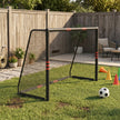 Voetbaldoel - Met PE-net en Schuimbescherming - Zwart - 120 x 300 x 200 cm