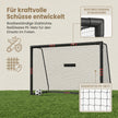 Voetbaldoel - Met PE-net en Schuimbescherming - Zwart - 120 x 300 x 200 cm