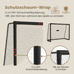 Voetbaldoel - Met PE-net en Schuimbescherming - Zwart - 120 x 300 x 200 cm