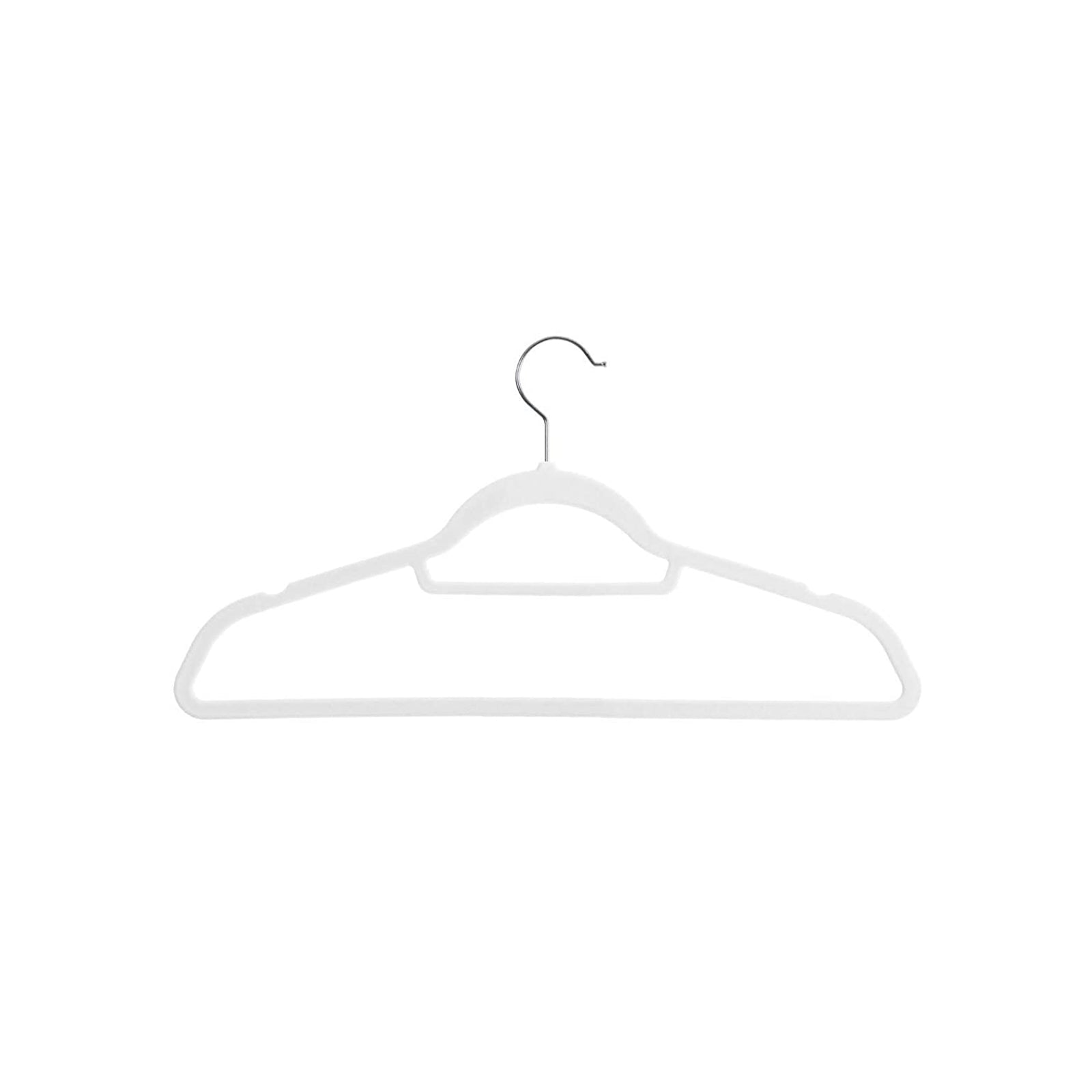 Bekleidungsbügel - Samt - Set von 20 - 0,6 cm dick - Weiß