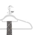 Bekleidungsbügel - Samt - Set von 20 - 0,6 cm dick - Weiß