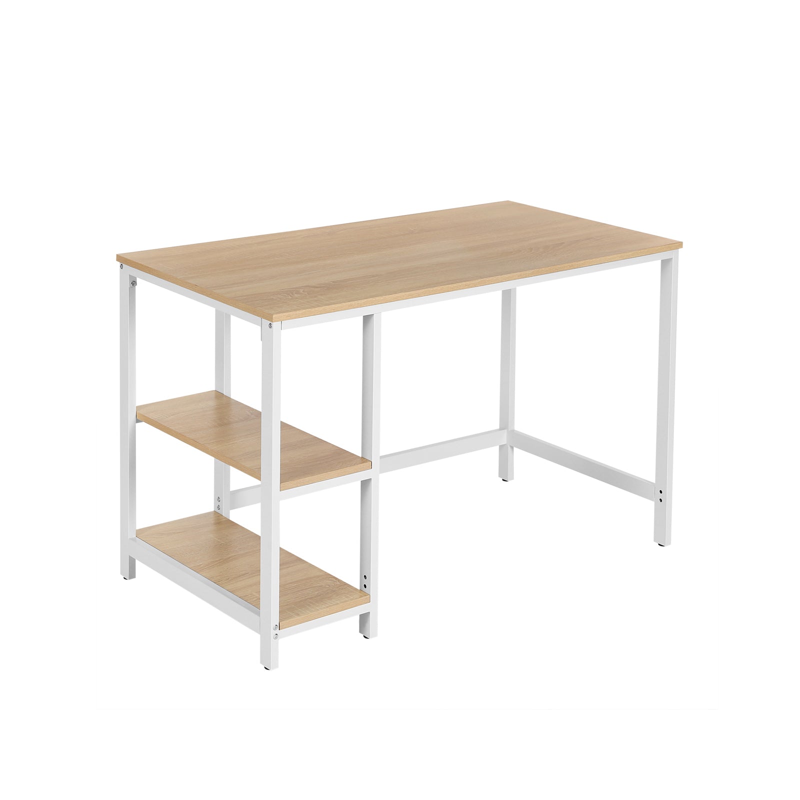 Schreibtisch - PC -Tisch mit 2 Regalen - links oder rechts montierbar - 120 x 60 x 75 cm
