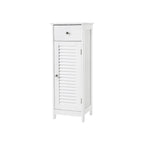 Badezimmerschrank - Smal - mit Louvredeur - Weiß