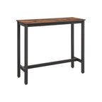 Stangentisch - Schmaler Küchentisch - 120 x 40 x 100 cm - rechteckig - braun/schwarz